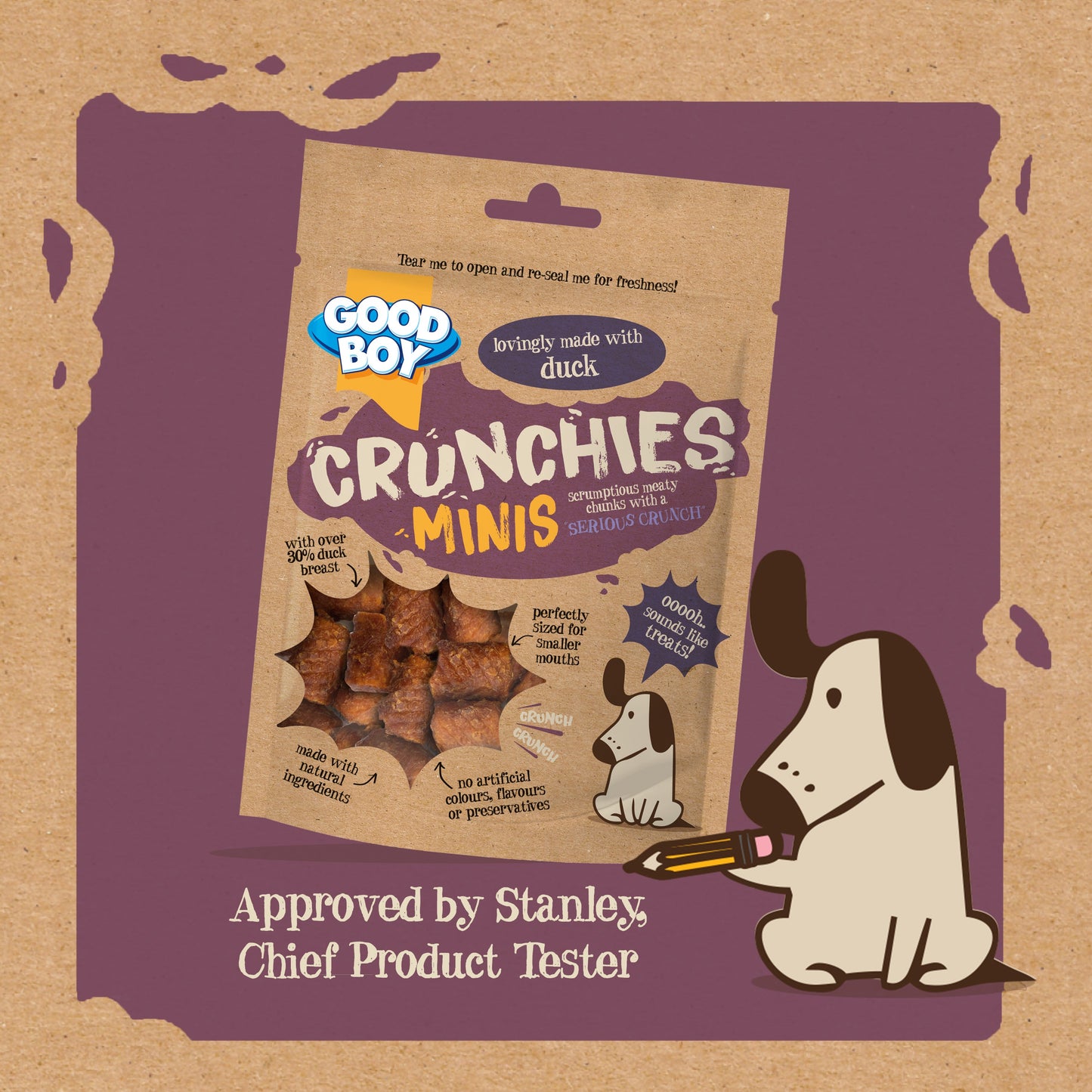 Good Boy Crunchies Mini Duck, 60g