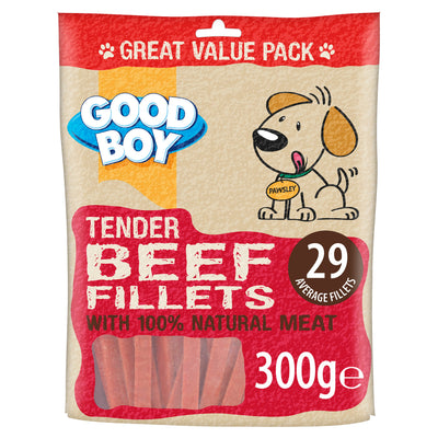 Good Boy Tender Beef Fillets Strips 300g