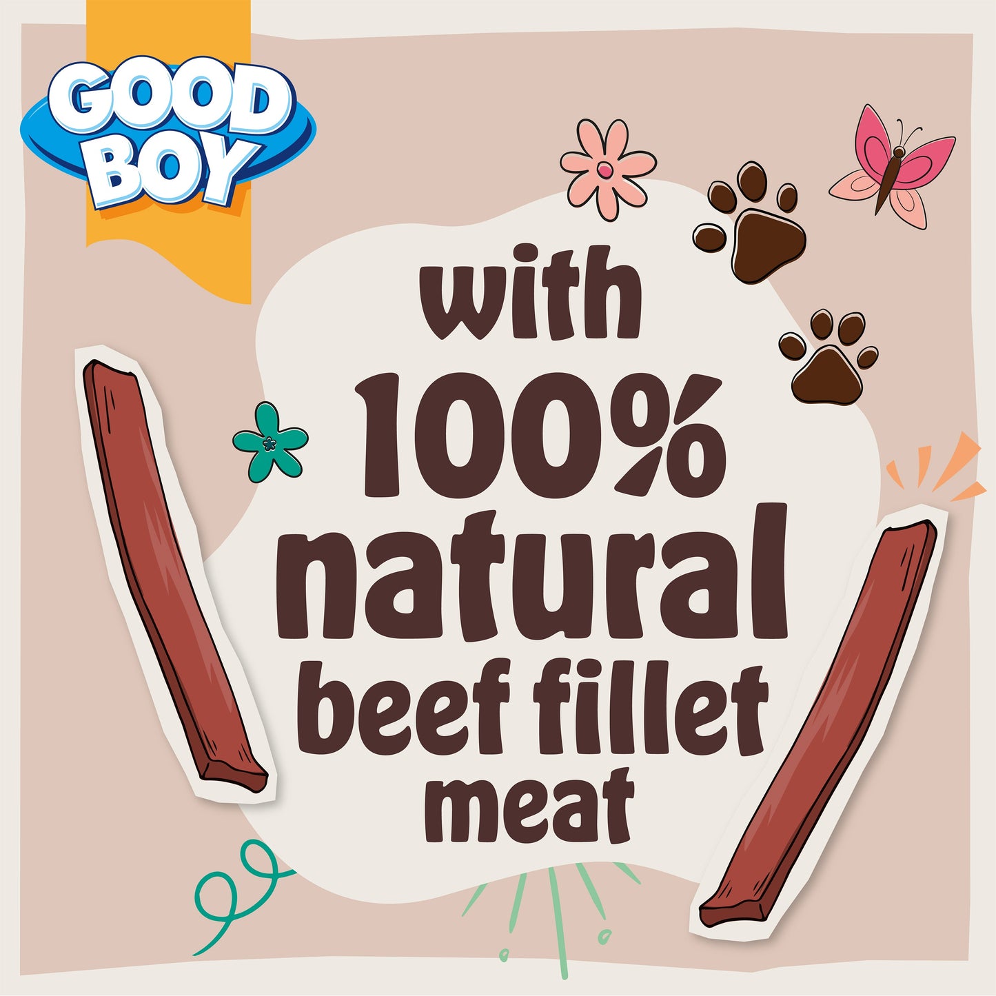 Good Boy Beef Fillets 90g