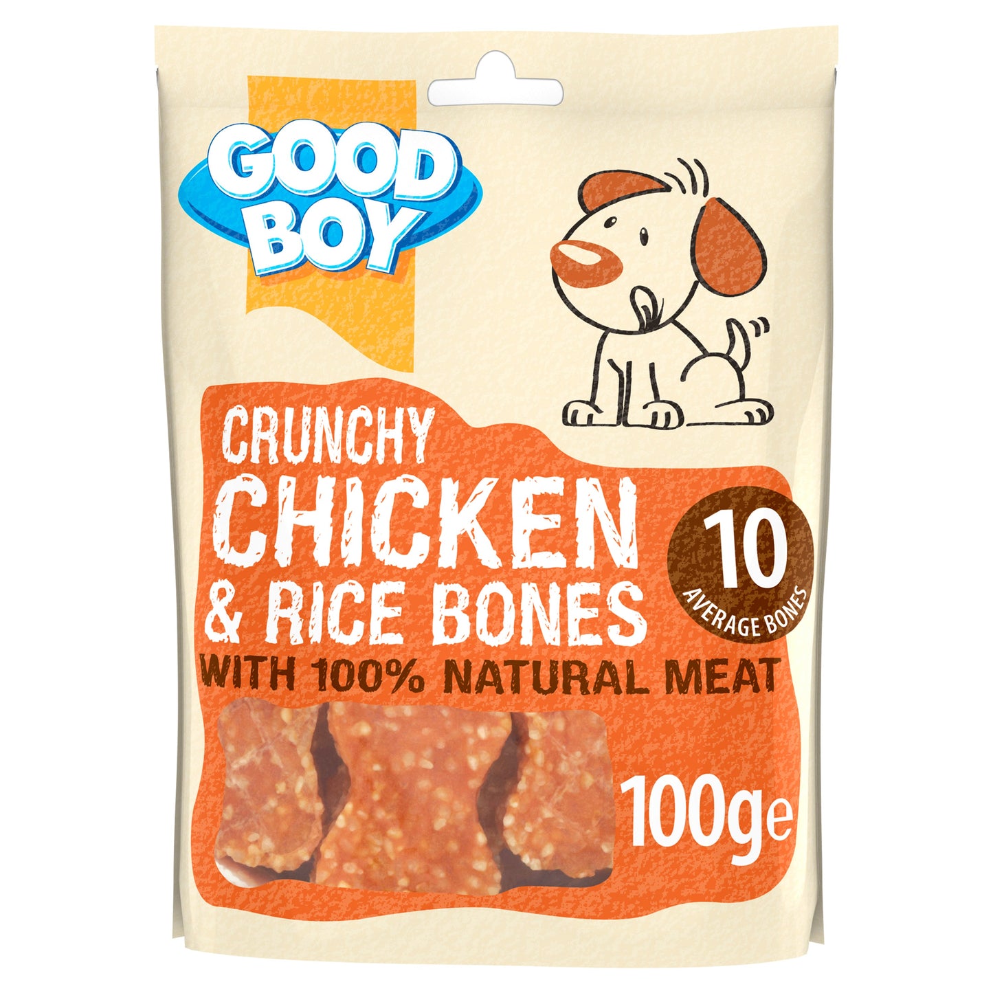 Good Boy Crunchy Chicken & Rice Bones 100g