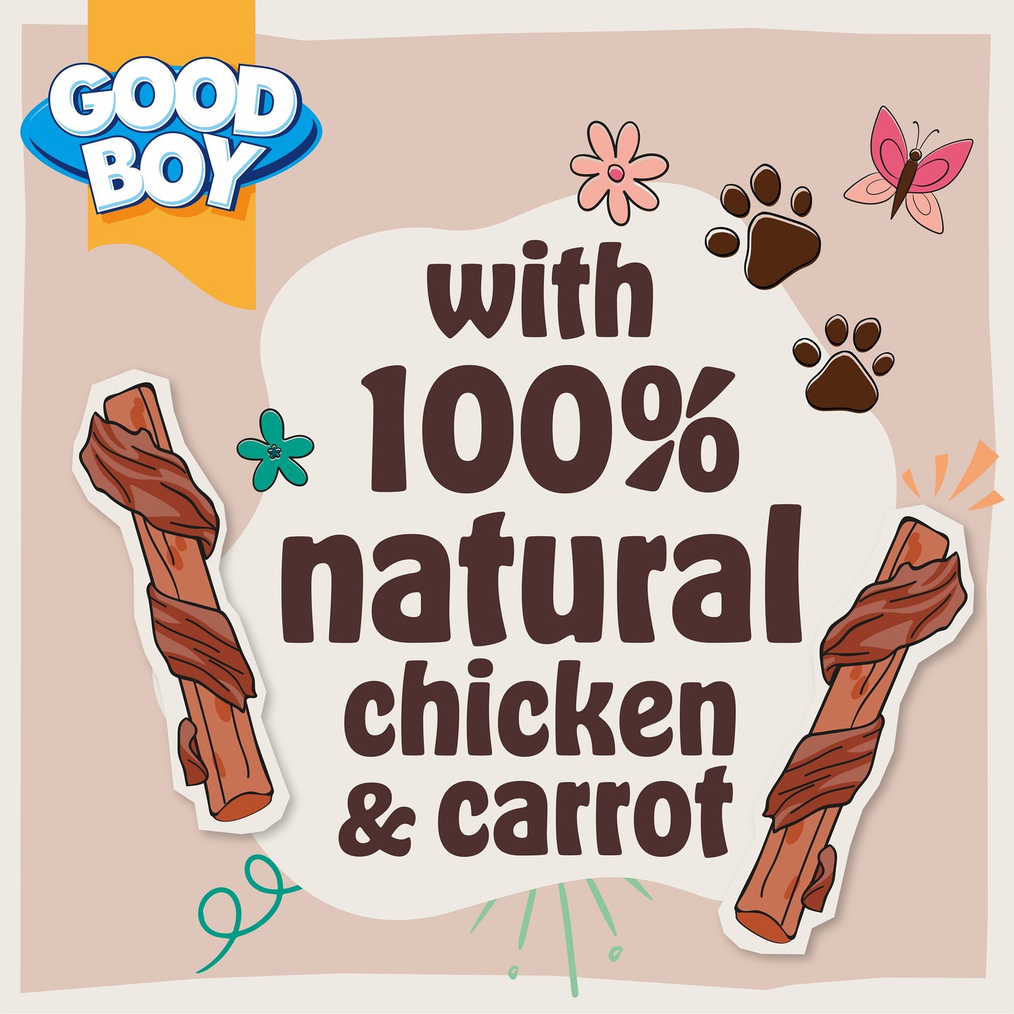 Good Boy Chewy Chicken & Carrot Sticks 90g