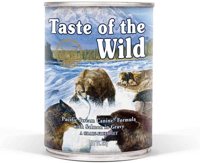 Taste Of The Wild Pacific Stream Canine Canned Wet Formula In Gravy Wet Dog Food 12 x 390g