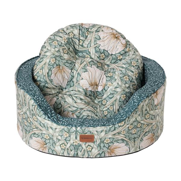 William Morris Pimpernel & Lily Leaf Oval Bed