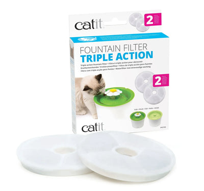 Catit 2.0 Cat Fountain Triple Action Filter Cartridge 2Pk