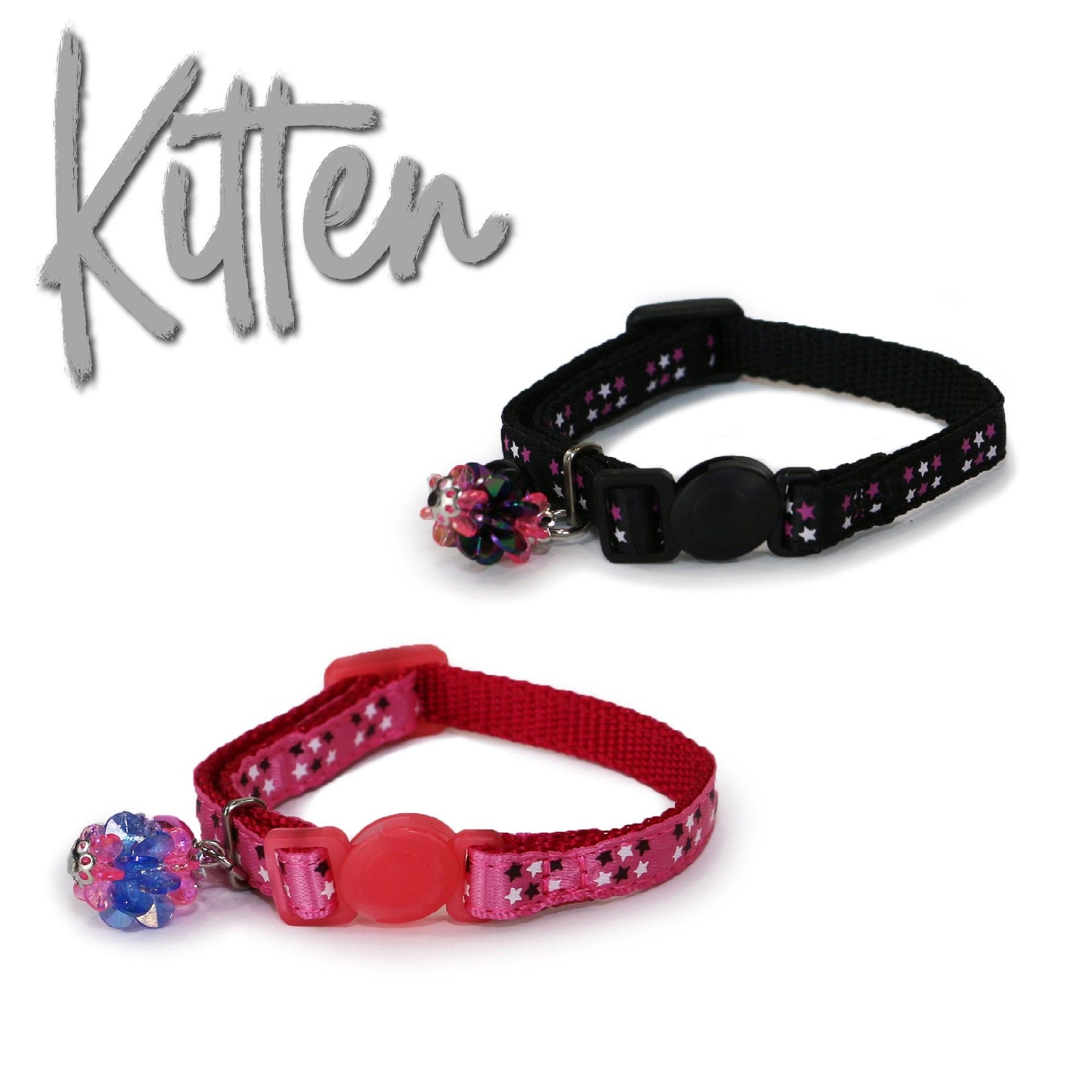Ancol Star Safety Kitten Collar Black - Ormskirk Pets