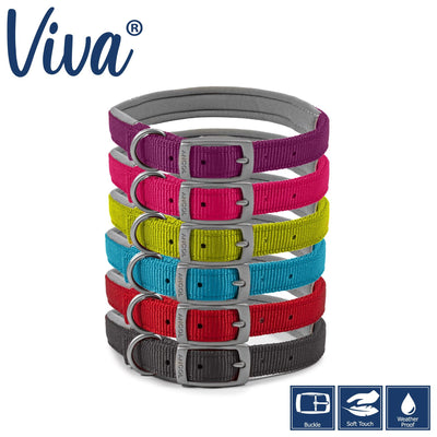 Ancol Padded Viva Collar Red 55-63cm Size 8 - Ormskirk Pets