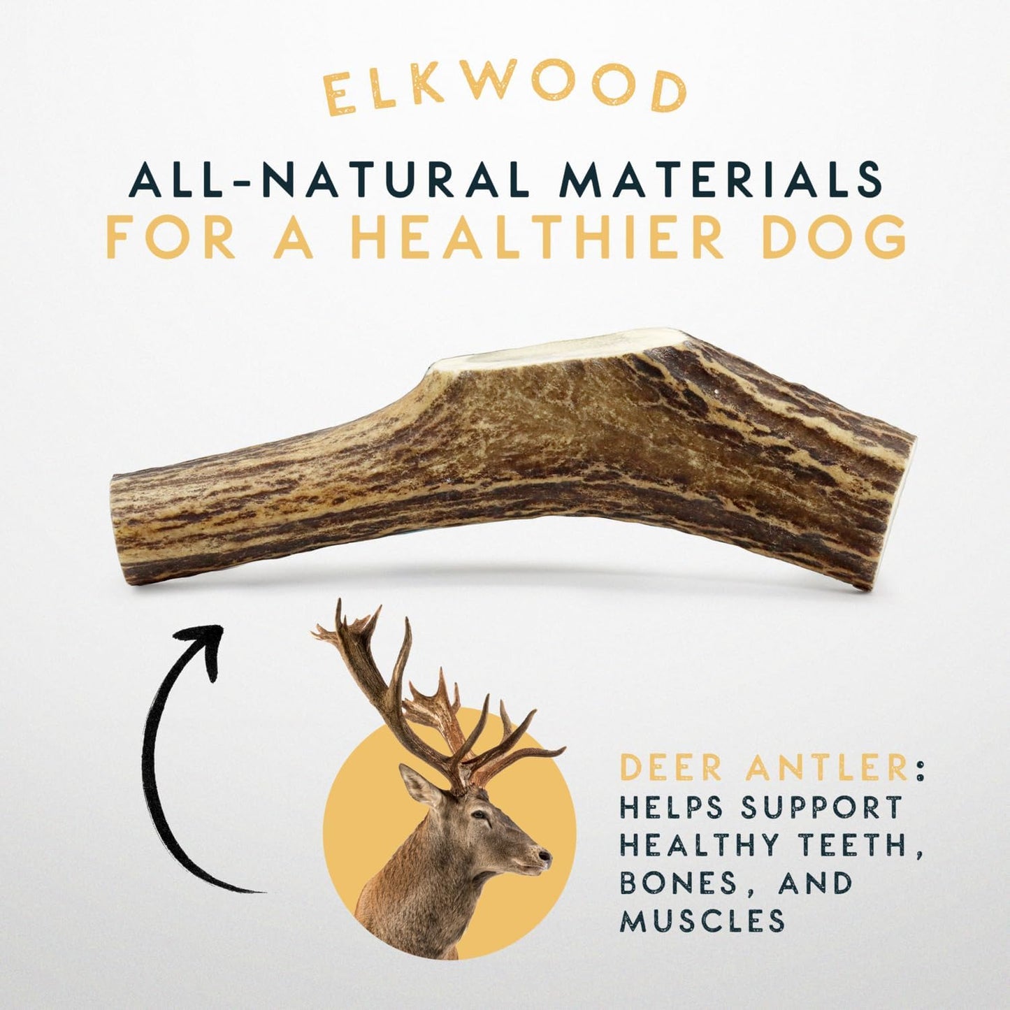 Elkwood 100% Natural Split Antler Chew