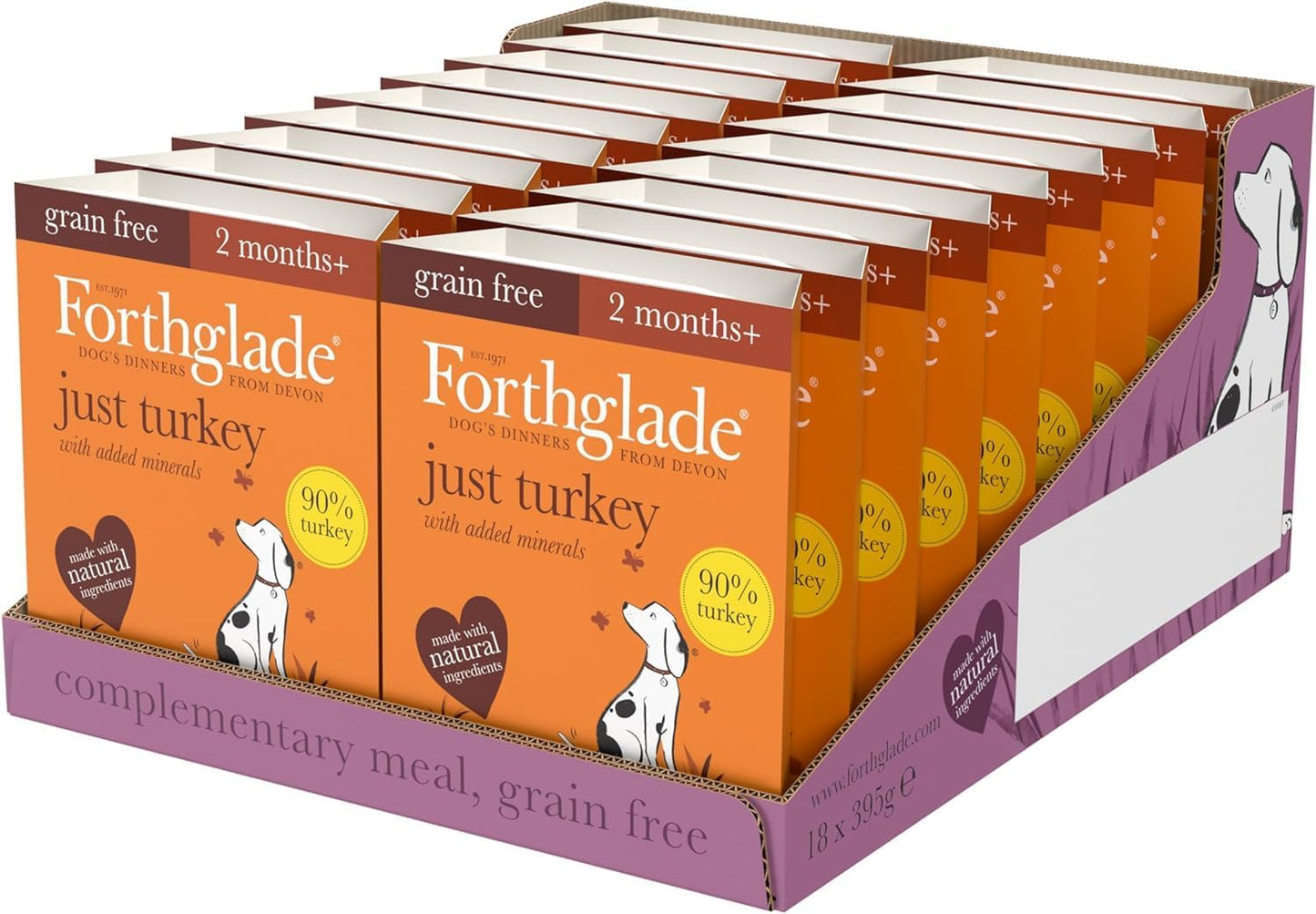Forthglade Just Turkey Grain Free 395g x 18