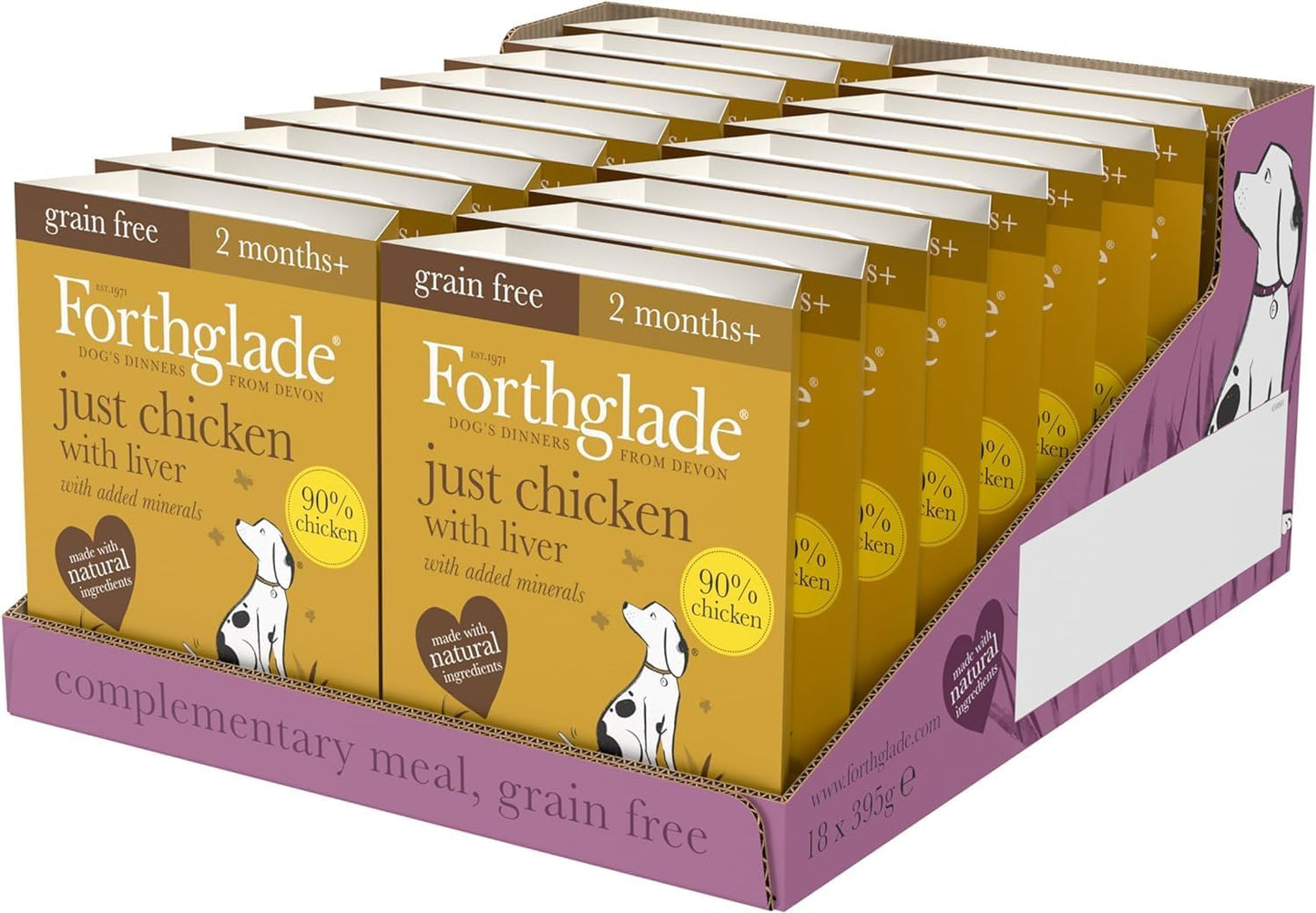 Forthglade Just Chicken with Liver Grain Free 395g x 18