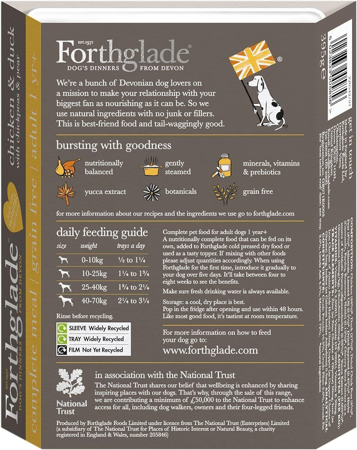 Forthglade Gourmet Grain Free Chicken & Duck 395g x 7