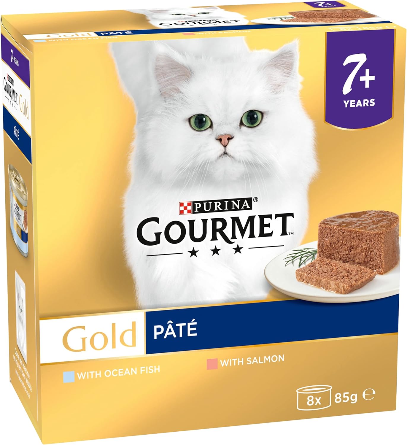 Gourmet Gold Senior Pate Salmon & Ocean Fish  8X85G