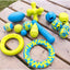 Foaber Comet Green/Blue Marble Tough Dog Toy