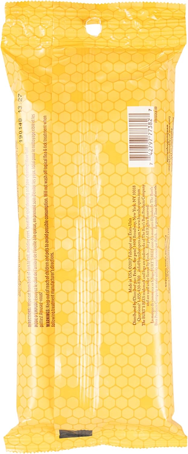 Burts Bees Cat Dander Wipes 50pk