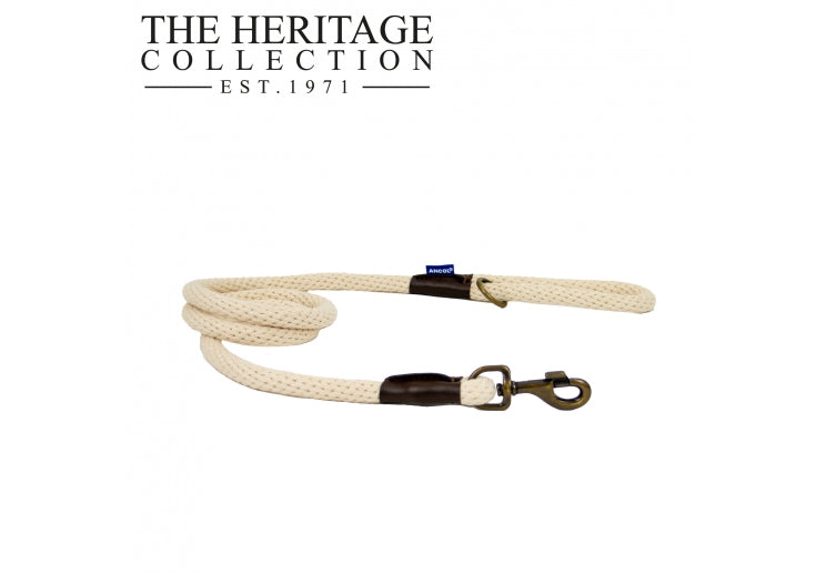 Ancol Heritage Cotton Rope Lead Natural 150x1.5cm