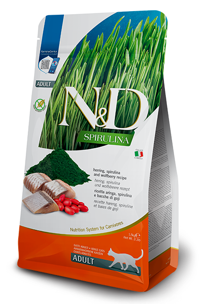 N&D Spirulina Herring Cat Adult 1.5kg