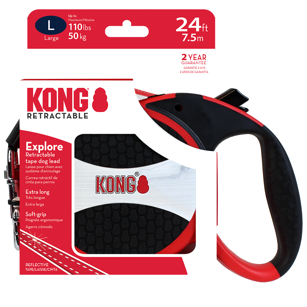 KONG Explore Retractable Red Large