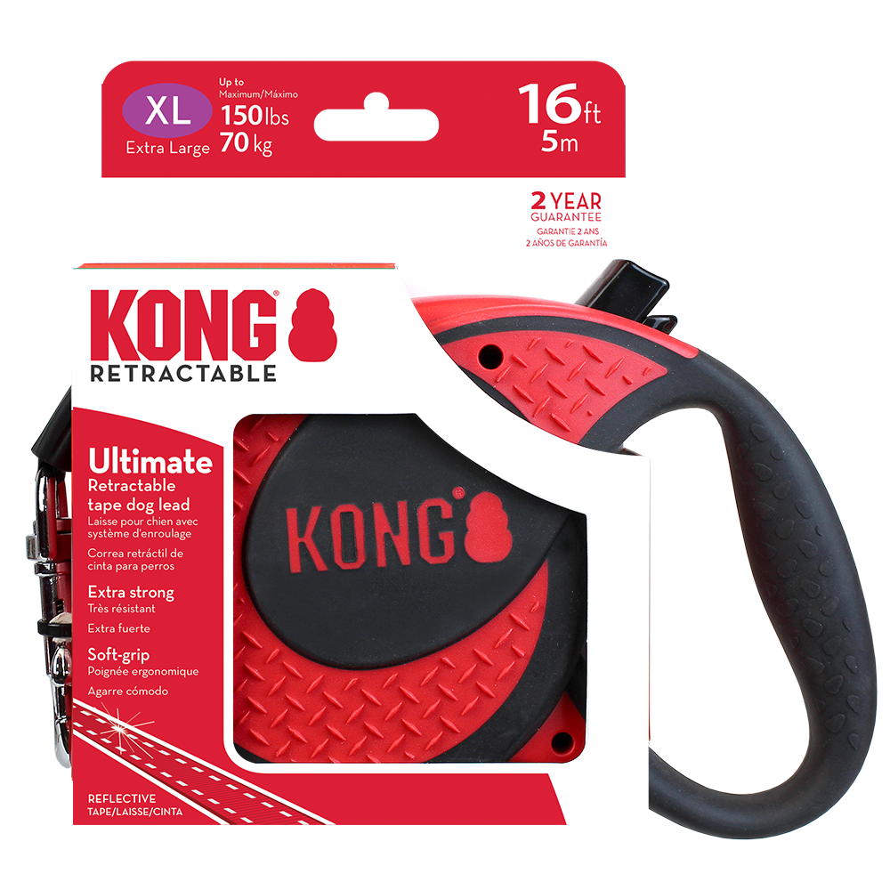KONG Ultimate Retractable Red Xtra Large