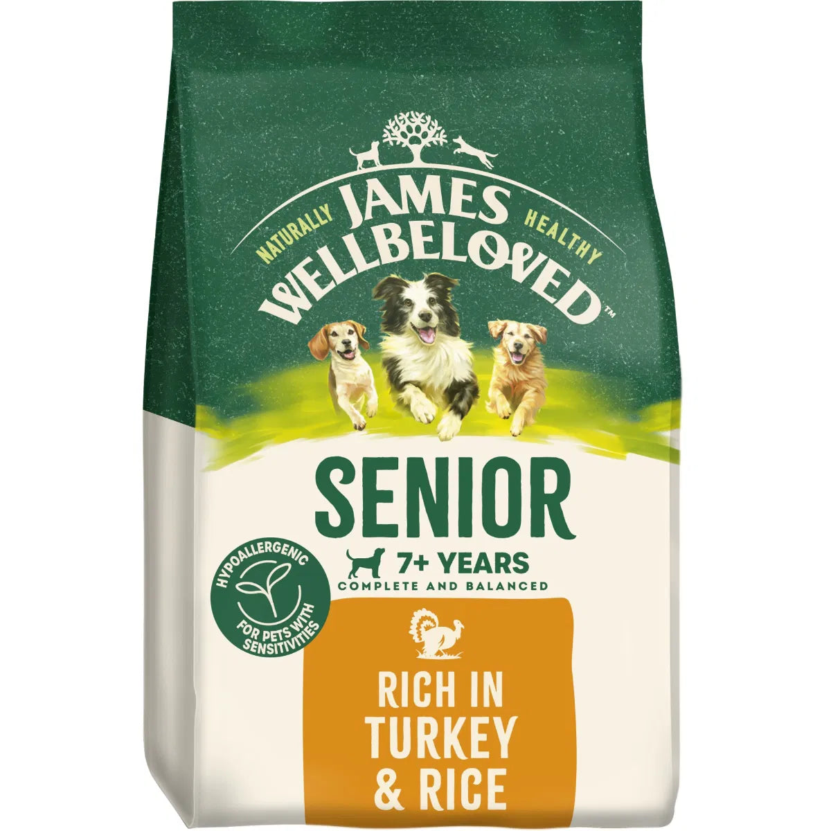 James Wellbeloved Turkey & Rice Kibble Senior 15kg