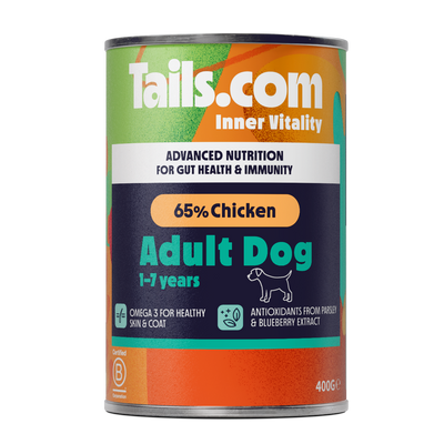 Tails Inner Vitality Dog Adult Chicken Can 400g