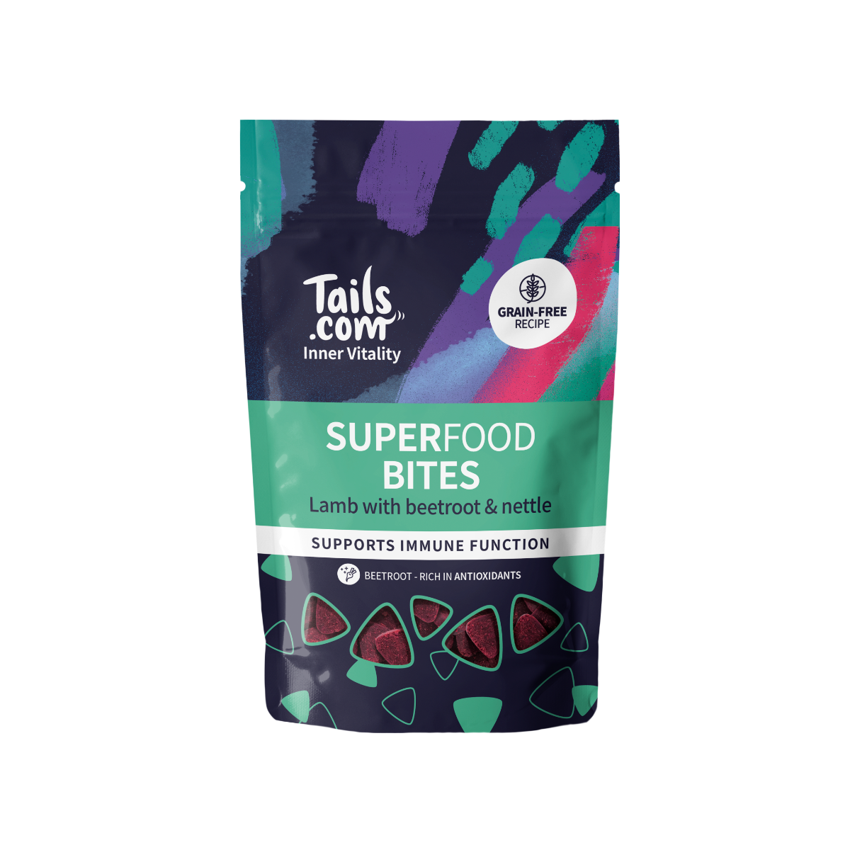 Tails Inner Vitality Dog Superfood Bites Lamb 80g Bag