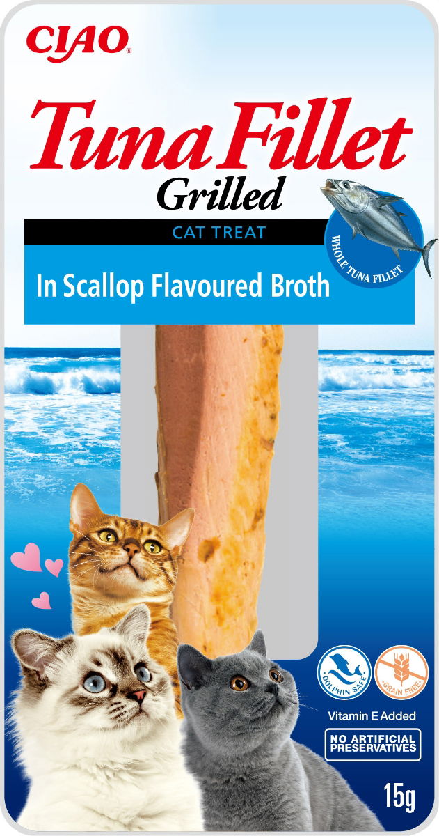 Churu Grilled Tuna in Scallop Flavoured Broth Cat Treat 15g