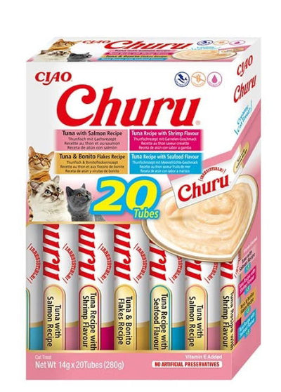 Churu Box Seafood Variety Cat Treats 20x14g