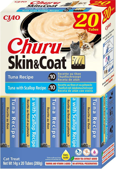 Churu Skin & Coat Tuna Variety Cat Treats 20x14g