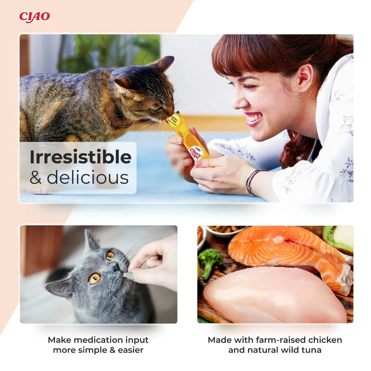 Churu Pops Chicken Recipe Cat Treats 4x15g