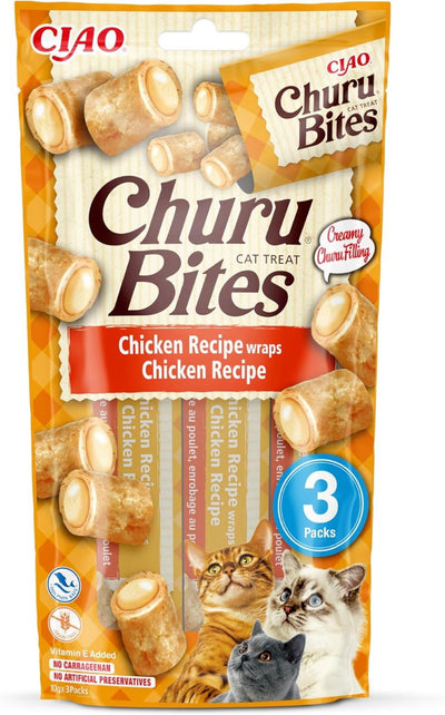 Churu Bites Wraps Chicken Recipe Cat Treats 3x10g