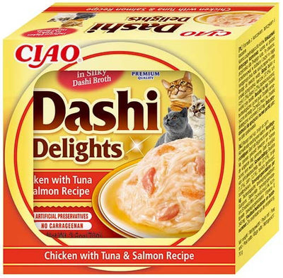 Dashi Delights Chicken with Tuna & Salmon Recipe Cat Treat 70g x12