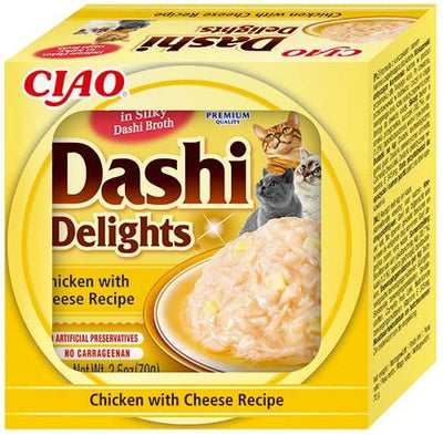 Dashi Delights Chicken with Cheese Recipe Cat Treat 70g x12