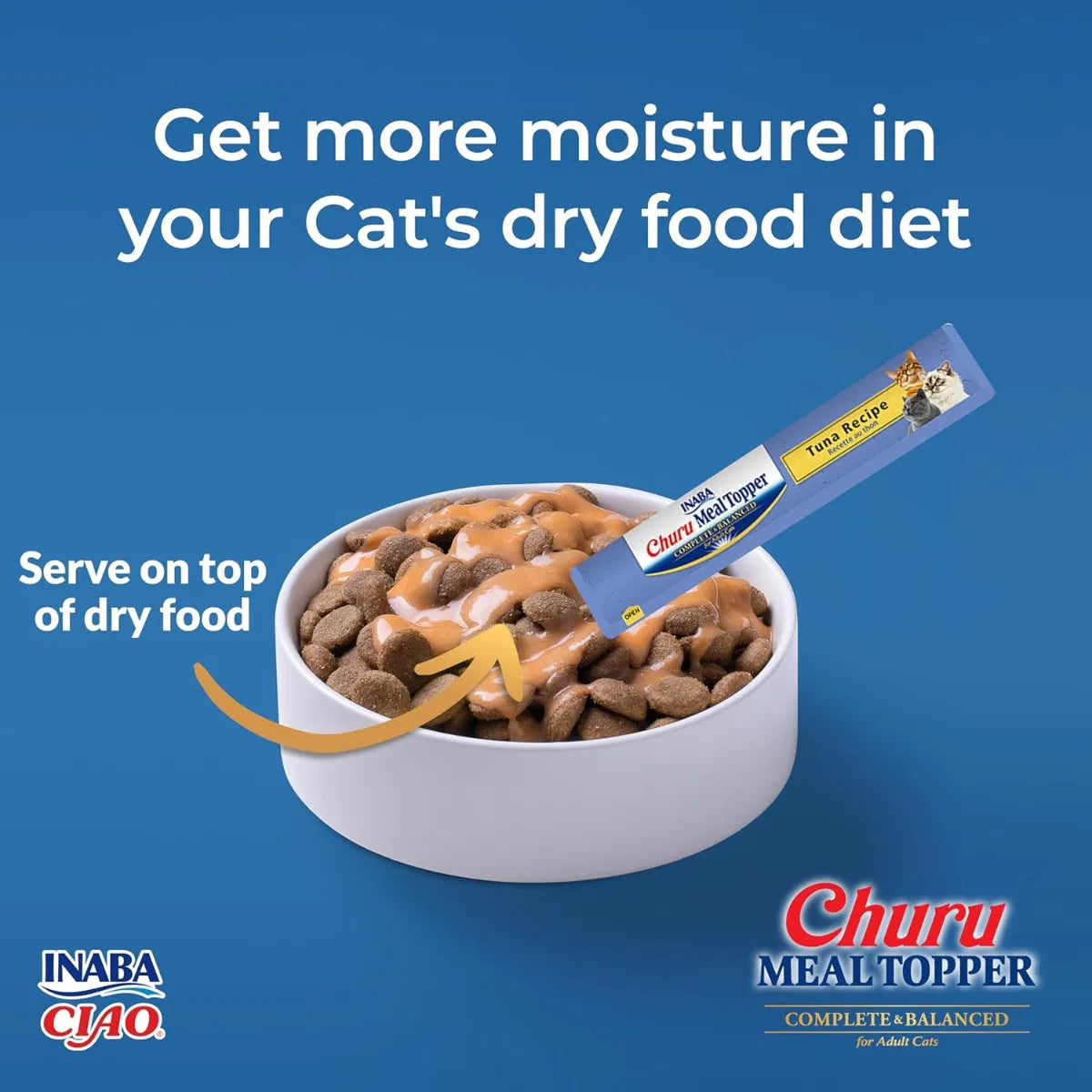 Churu Meal Topper Tuna Recipe Cat Food Wet Pouches 4x14g
