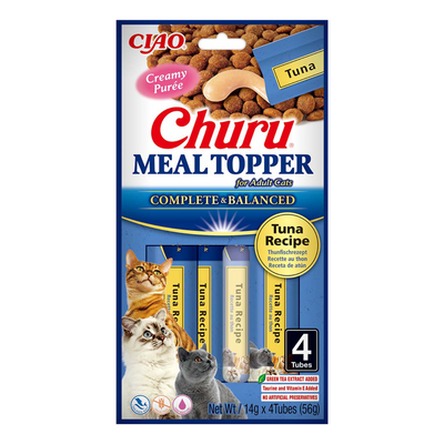 Churu Meal Topper Tuna Recipe Cat Food Wet Pouches 4x14g