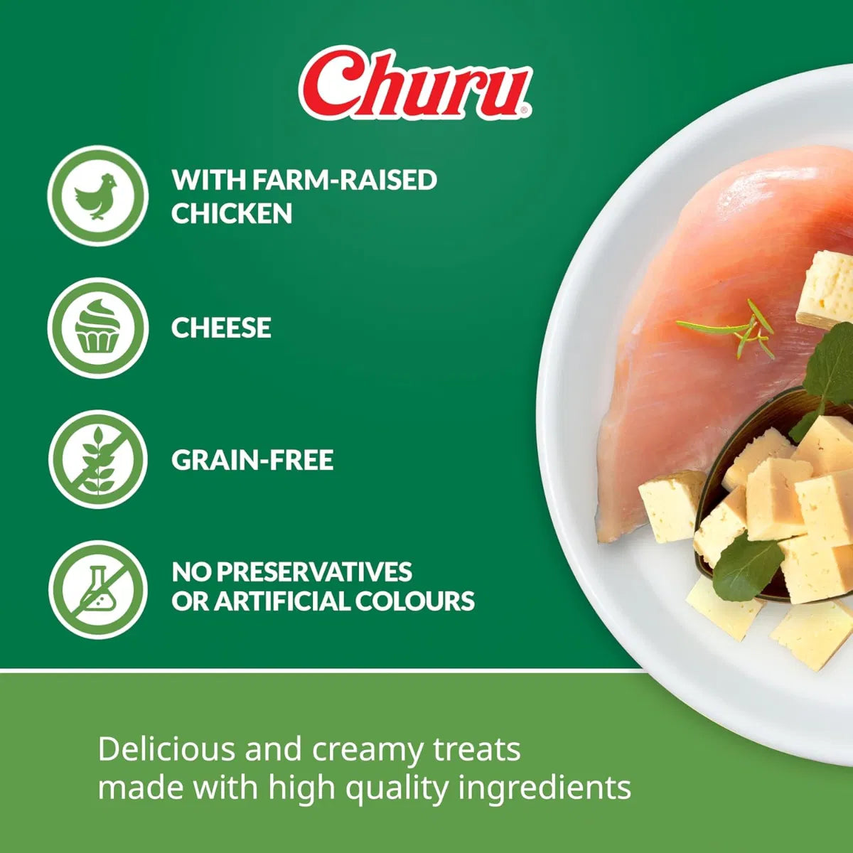 Churu Chicken with Cheese Recipe Dog Treats 8x20g