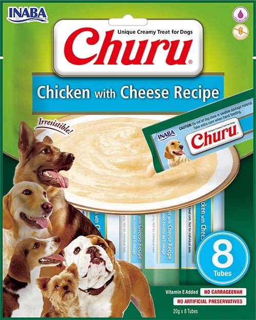 Churu Chicken with Cheese Recipe Dog Treats 8x20g
