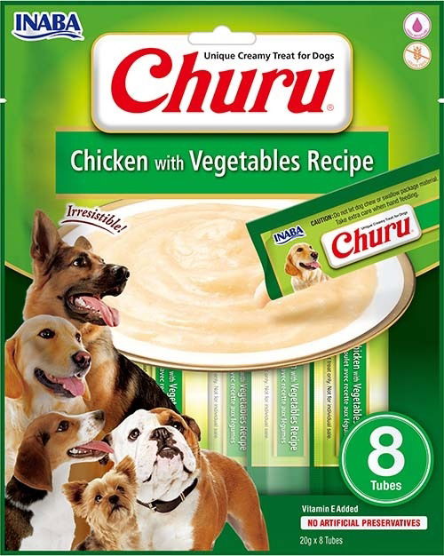 Churu Chicken with Vegetables Recipe Dog Treats 8x20g