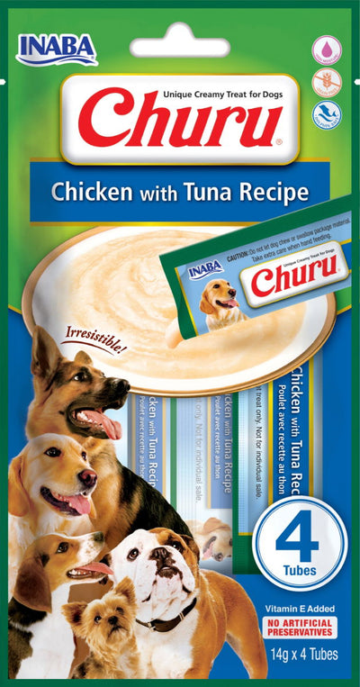 Churu Chicken with Tuna Recipe Dog Treats 4x14g