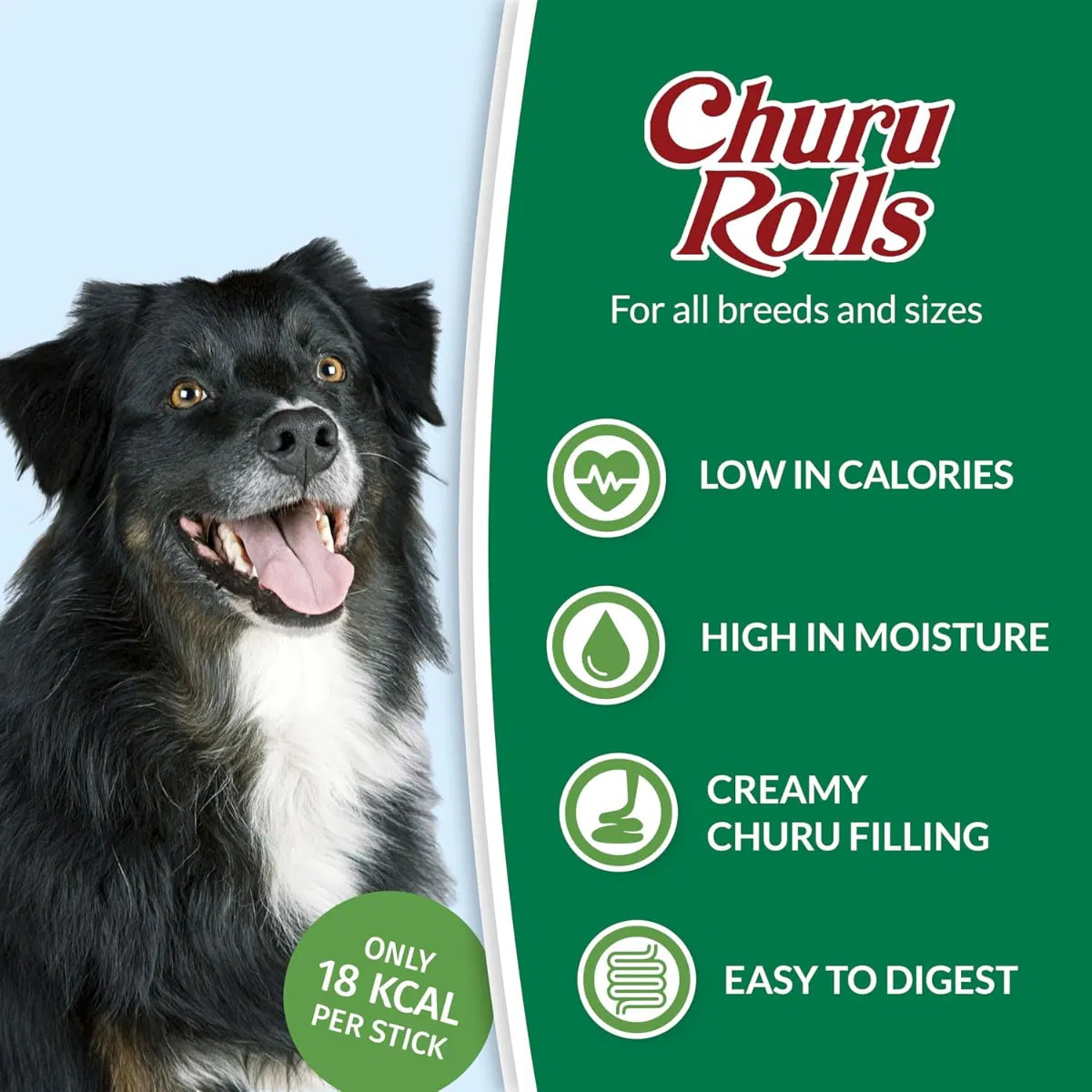 Churu Rolls Wraps Chicken with Cheese Recipe Dog Treats 8x12g