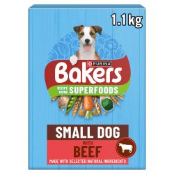 Bakers Adult Small Dog Superfoods Beef & Country Veg 1.1kg