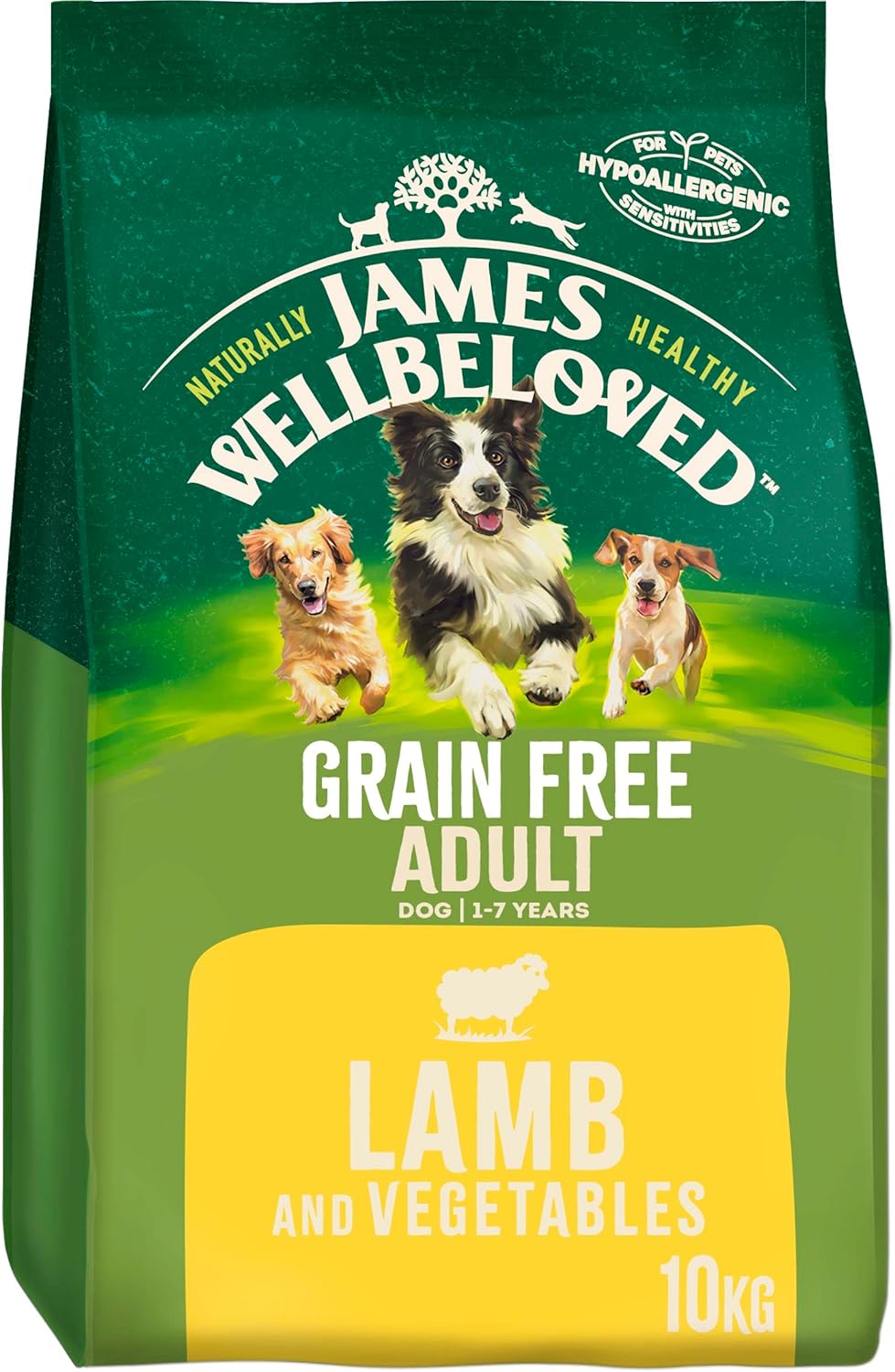 James Wellbeloved Adult Dog Grain Free Lamb & Veg 10Kg
