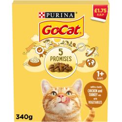 Go-Cat Adult Cat Turkey, Chicken & Veg 6x340g