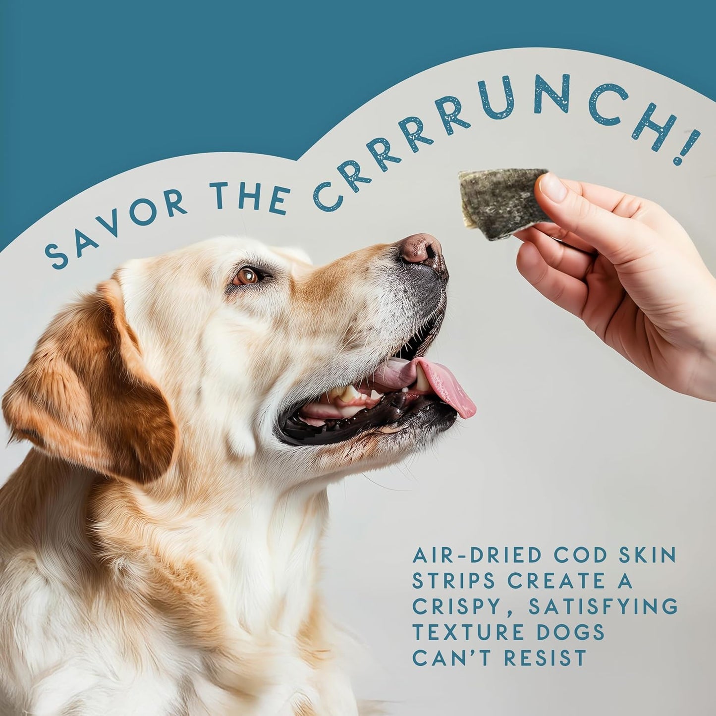Elkwood 100% Natural Cod Fish Skin Strips for Dogs 120g