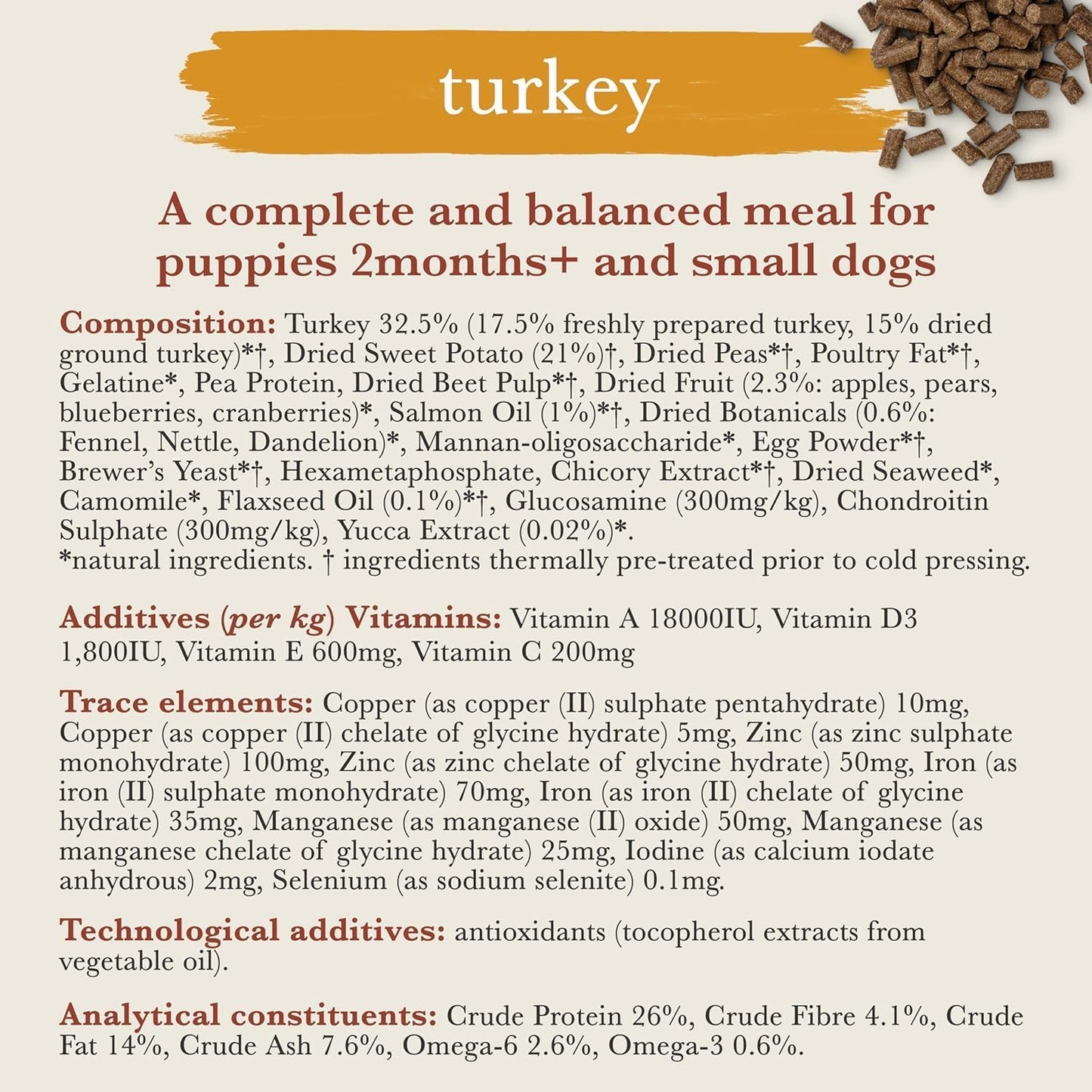 Forthglade Cold Pressed Small Dog Turkey, 2KG
