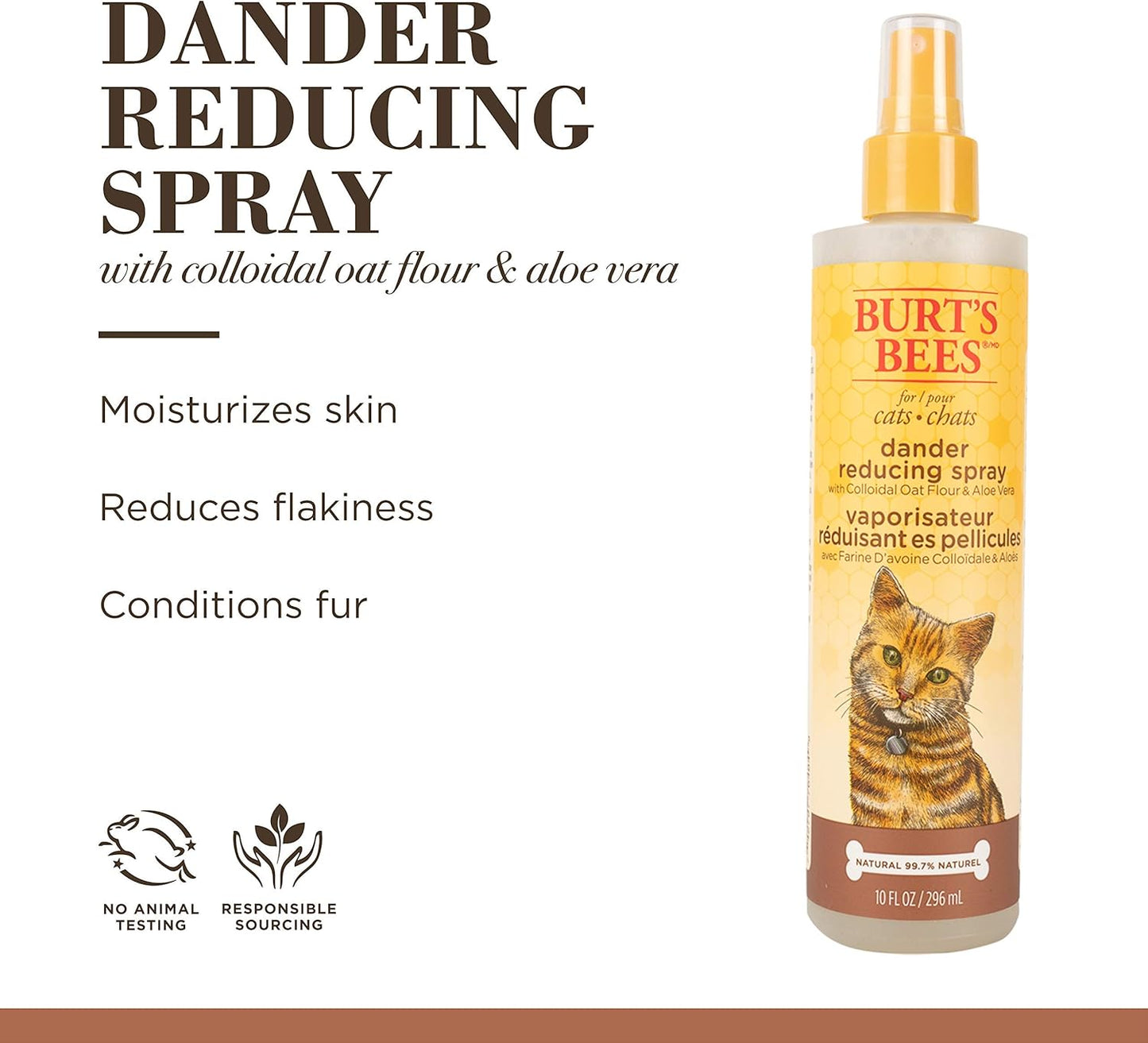 Burt's Bees Dander Reducing Spray For Cats 296ml