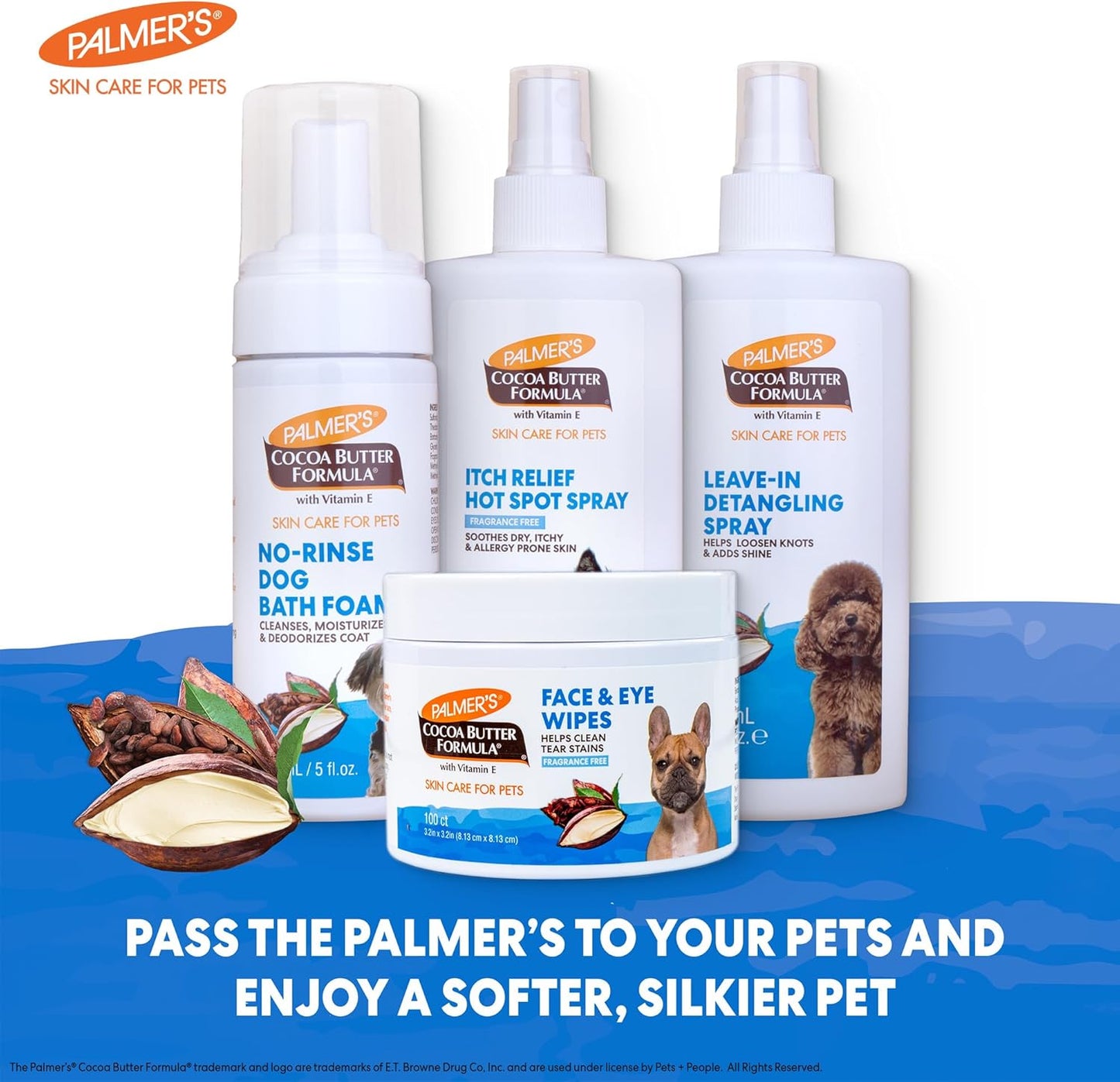 Palmer's For Pets Facial Cleansing Pads With Cocoa Butter 100pk