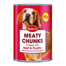 Best-In Dog Meaty Chunks Beef & Poultry 12x400g