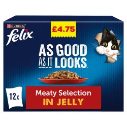 Felix Pouches As Good As It Looks Meaty Selection In Jelly 12x85g