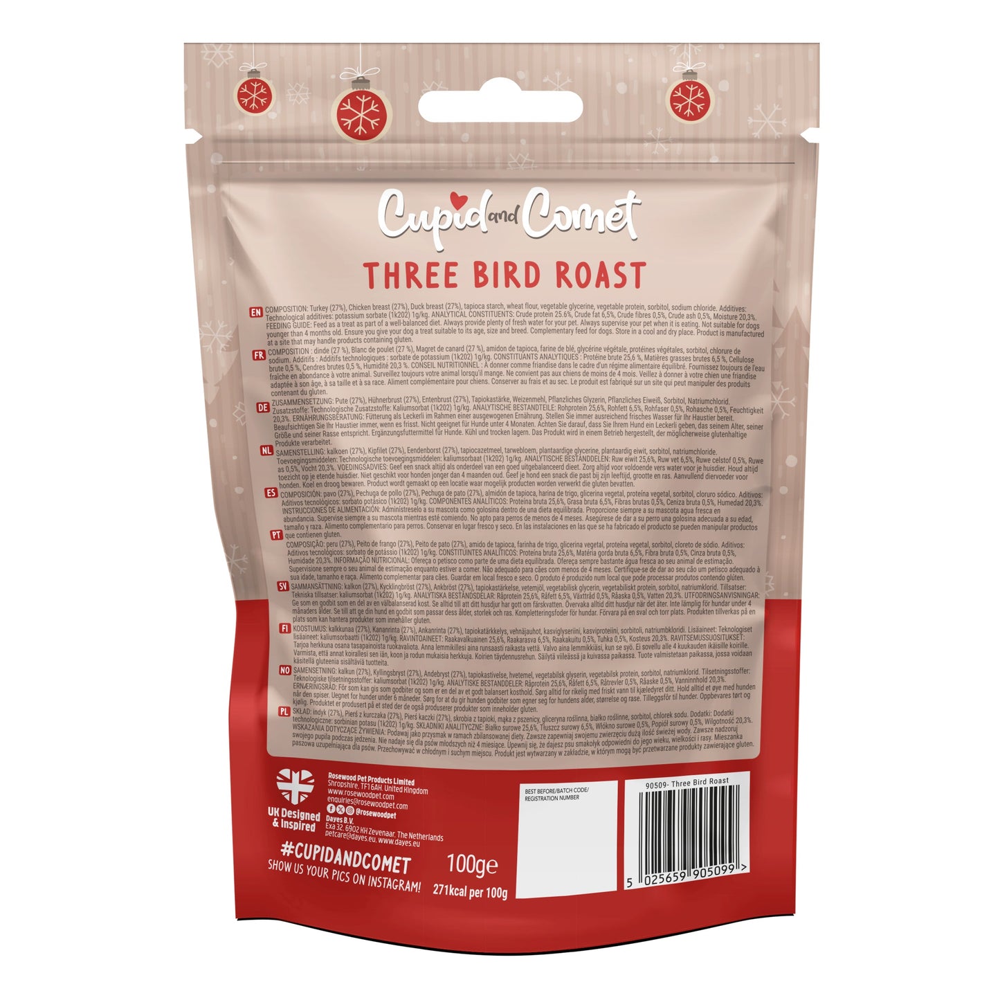 Rosewood Three Bird Roast Strips 100G