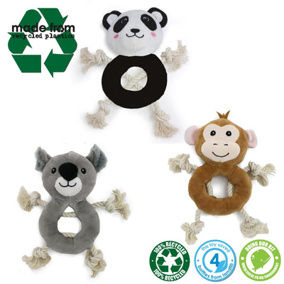 Ancol Made from Koala, Monkey and Panda - Single Toy - Ormskirk Pets