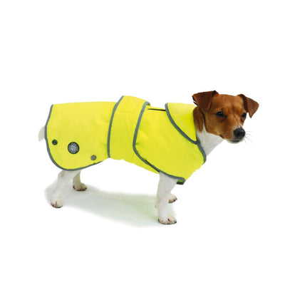 Ancol Stormguard Dog Coat Reflective Yellow Large (50cmx66cm - 80cm) - Ormskirk Pets